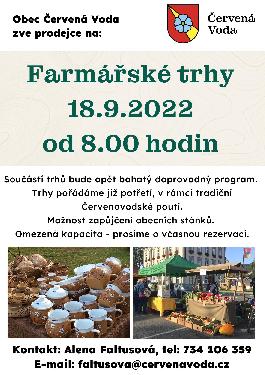 Farmářské trhy - třetí ročník, při tradiční pouti - www.webtrziste.cz